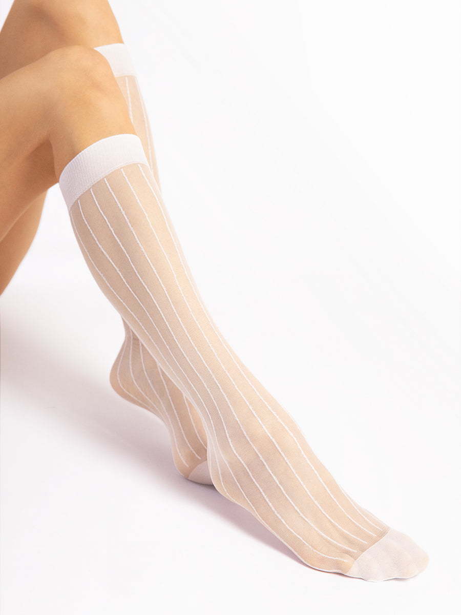 FiORE Linea Stripe Patterned Knee High Socks 15 Denier – Simply Hosiery ...