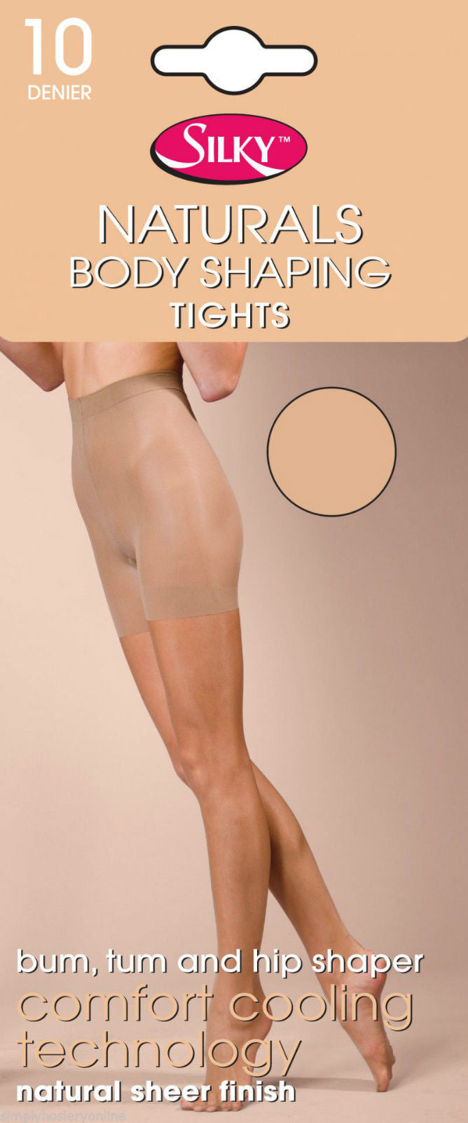 Silky Naturals Body Shaping Bum Tum Thigh Control Top Tights 10 Denier –  Simply Hosiery Online